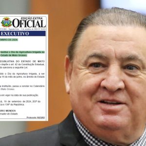 Governador Mauro Mendes sanciona projeto de Nininho que institui Dia da Agricultura Irrigada em Mato Grosso