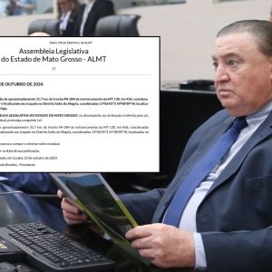 A lei de Nininho que estadualiza 31,7 quilômetros de rodovia municipal foi promulgada pelo presidente da ALMT e publicada no Diário Oficial do Legislativo A Assembleia Legislativa de Mato Grosso (ALMT) derrubou o veto do governador Mauro Mendes ao projeto de lei do deputado estadual Ondanir Bortolini – Nininho (PSD), que estadualiza um trecho de aproximadamente 31,7 quilômetros da rodovia municipal PA-284. O projeto, que conecta o entroncamento da MT-130, no KM 436, ao distrito de Salto da Alegria, havia sido aprovado pelos deputados, mas vetado pelo governador. Com o prazo legal de 48 horas para sanção pelo Governo do Estado esgotado, a lei foi promulgada pelo presidente da ALMT, Eduardo Botelho, e publicada no Diário Oficial do Legislativo. Com a sanção da lei, o Governo do Estado assumirá a responsabilidade pela manutenção e execução de obras necessárias na rodovia. A estadualização atende uma reivindicação dos vereadores, do governo municipal e da Associação de Moradores de Santiago do Norte (Amosan), que destacaram a relevância da estrada para o escoamento da produção agrícola e o desenvolvimento de assentamentos e distritos ao longo do trajeto. Localidades como Boa Vista, Apronorte, Gleba Jatobá e o distrito de Santiago do Norte serão beneficiadas pela medida. BENEFÍCIOS DA ESTADUALIZAÇÃO De acordo com o deputado Nininho, a estadualização desse trecho da rodovia é crucial para garantir a manutenção e a pavimentação da estrada, atendendo às necessidades de uma região que tem grande impacto econômico para Mato Grosso. O parlamentar destaca que a estrada, agora parte do sistema viário estadual, receberá investimentos do Fundo Estadual de Transporte e Habitação (Fethab), o que possibilitará uma melhor aplicação dos recursos e parcerias para futuras obras de melhoria. A situação precária da rodovia, marcada por buracos e atoleiros, especialmente em períodos chuvosos, foi um dos principais motivos para a urgência da estadualização. A expectativa é que, com a melhoria da estrada, a região de Salto da Alegria possa fortalecer o seu desenvolvimento. “Essa estrada é vital para a população local, que já enfrenta grandes desafios pela distância da sede municipal. A estadualização é uma questão de justiça e segurança para todos que dependem dela”, afirma Nininho. EXPECTATIVAS E FUTURO Com a sanção da lei, o Governo do Estado assumirá a responsabilidade pela manutenção e execução de obras necessárias na rodovia. O distrito de Salto da Alegria, com mais de dois mil habitantes, será diretamente beneficiado, o que deve promover um novo ciclo de desenvolvimento na região. “Essa vitória é da comunidade, que se mobilizou por essa causa. A estadualização vai transformar a realidade da região, trazendo progresso e melhorando a qualidade de vida da população”, avalia Nininho. Redação: Sérgio Ober