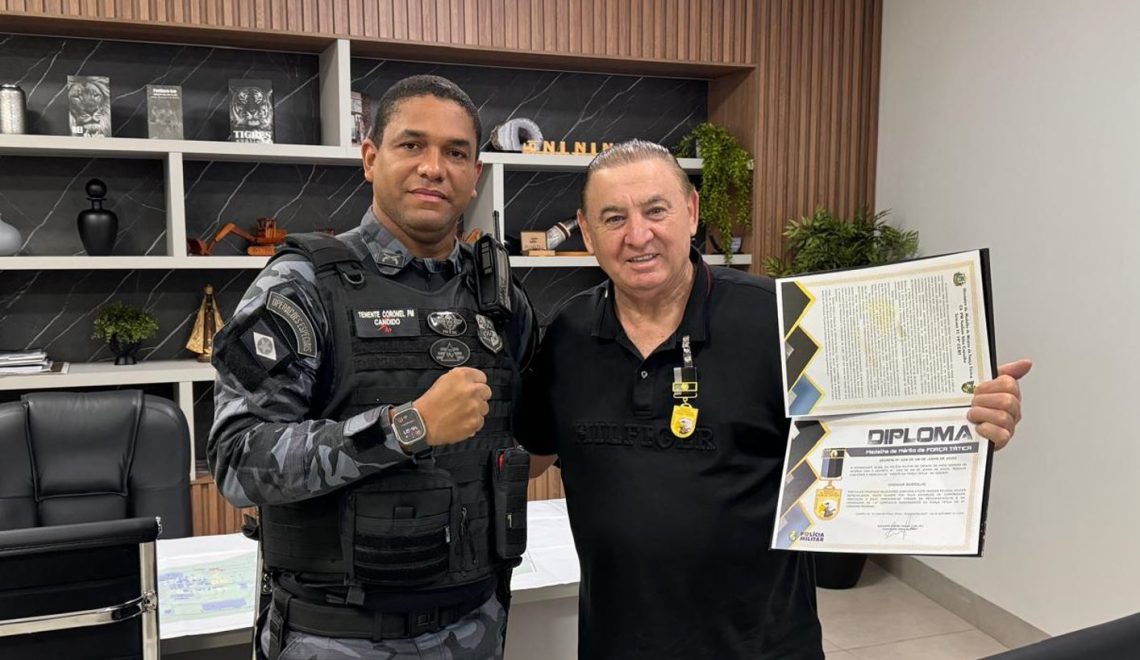 Deputado Nininho é homenageado em Rondonópolis com Medalha de Mérito da Força Tática da Polícia Militar